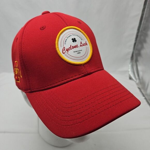 Red Iowa State Cyclone Live Lucky Black Clover Cap Brand Adjustable - Picture 1 of 8